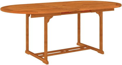 Solid Eucalyptus Outdoor Dining Set | Elegant Extendable Table & Reclining Chairs