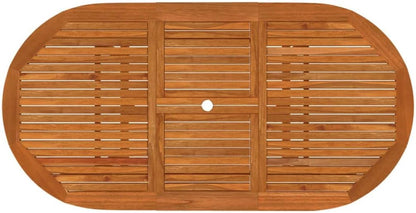 Solid Eucalyptus Outdoor Dining Set | Elegant Extendable Table & Reclining Chairs