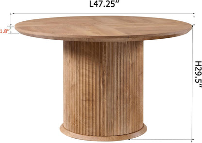 Modern Fluted Round Dining Table | Sleek & Stylish Centerpiece for Your Home