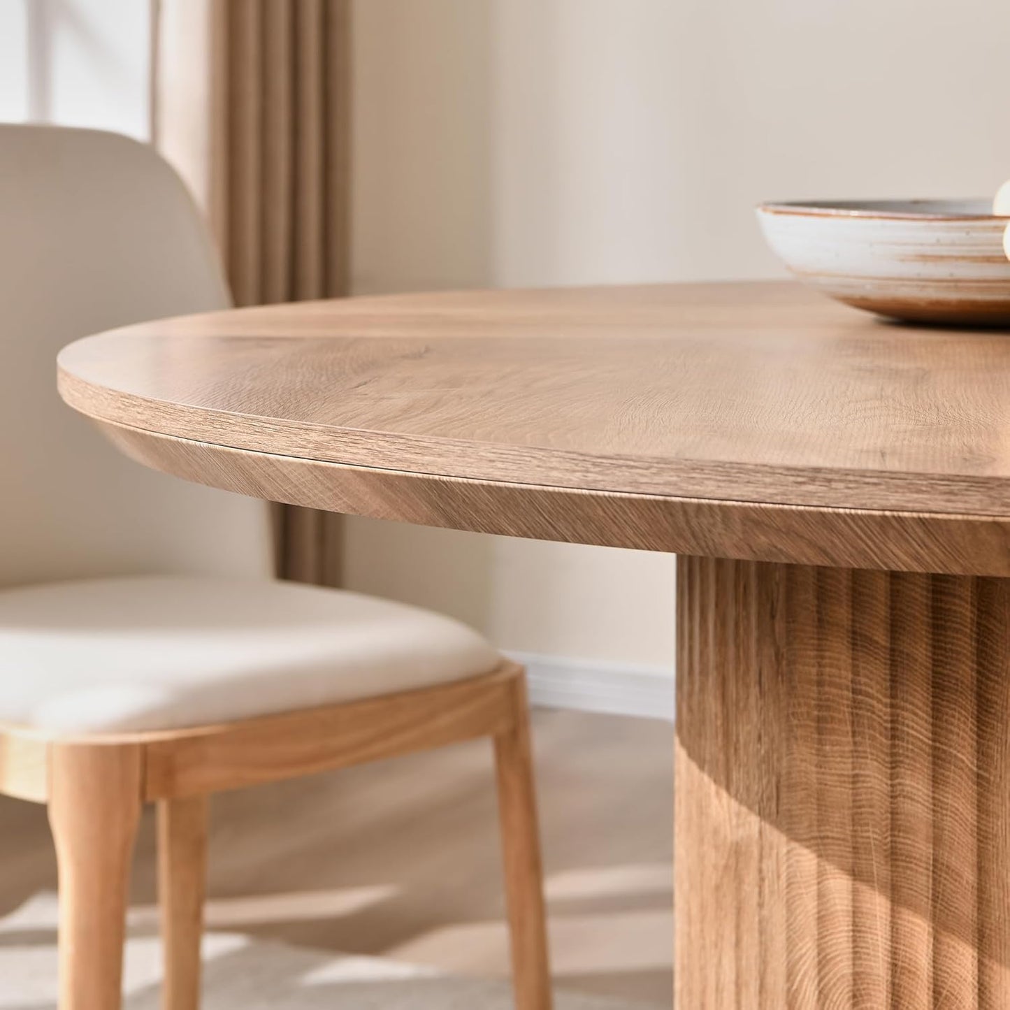 Modern Fluted Round Dining Table | Sleek & Stylish Centerpiece for Your Home