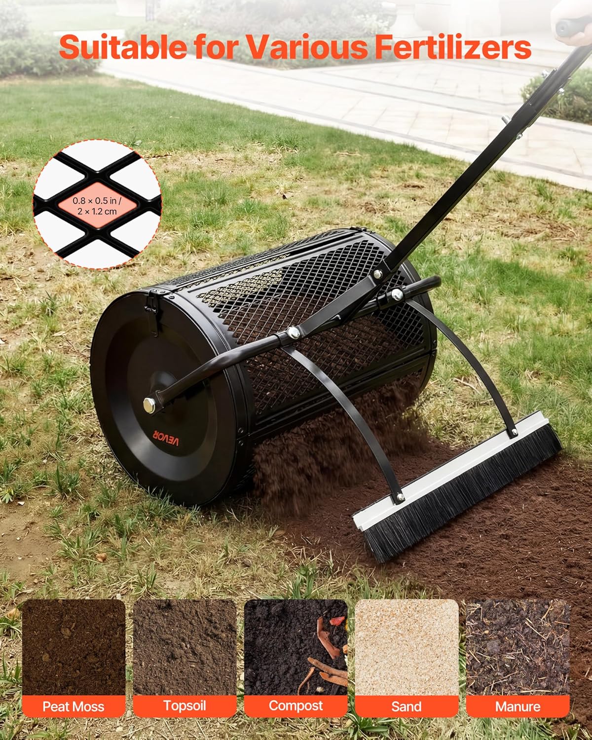 Create a Greener Lawn with Ease | Compost & Peat Moss Spreader