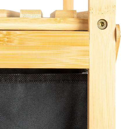 Natural Bamboo Double Hamper Organizer